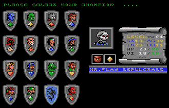 Please select your champion...