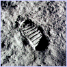 La primera huella del hombre en la Luna