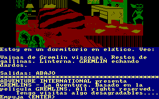 Gremlins, la aventura conversacional, para Amstrad CPC